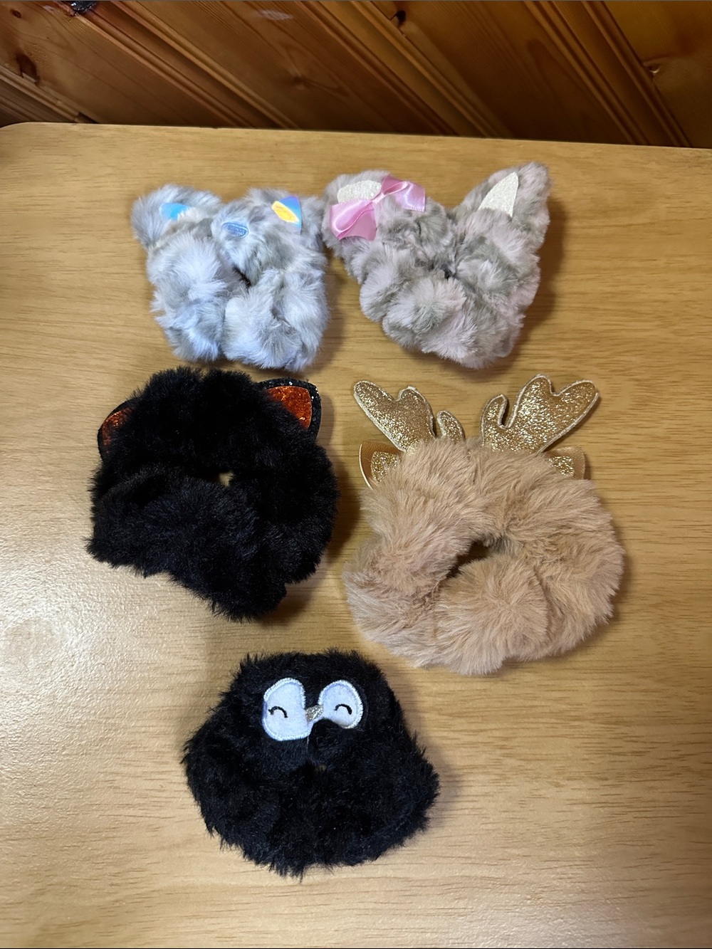 Assorted Furry Animals Hair Scrunchies